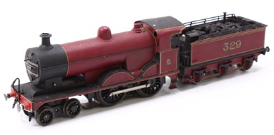 Lot 156 - Kit built 3-rail 0-gauge LMS No.329 4-4-0 loco...