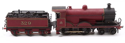 Lot 156 - Kit built 3-rail 0-gauge LMS No.329 4-4-0 loco...