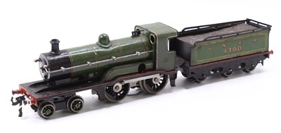 Lot 160 - Bing 3-rail electric 4-4-0 loco with 6 wheeled...