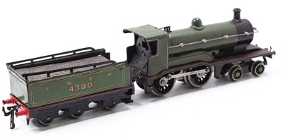 Lot 160 - Bing 3-rail electric 4-4-0 loco with 6 wheeled...