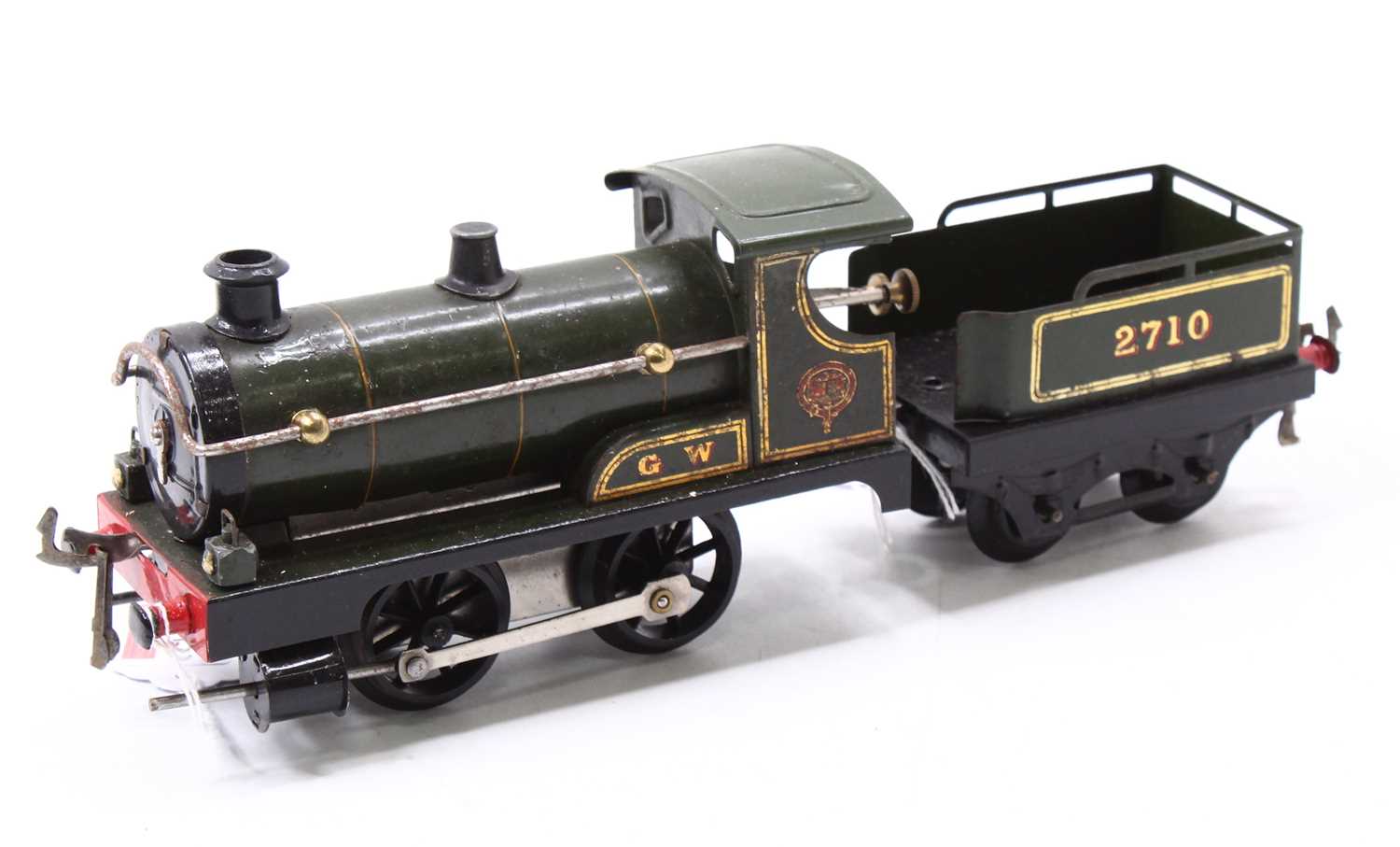 Lot 161 - Hornby late 1920’s clockwork No.0, 0-4-0 loco...