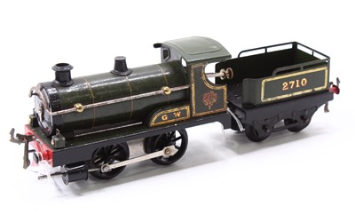 Lot 161 - Hornby late 1920’s clockwork No.0, 0-4-0 loco...