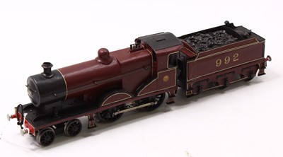 Lot 166 - Kit built electric 3-rail 4-4-0 loco & tender,...