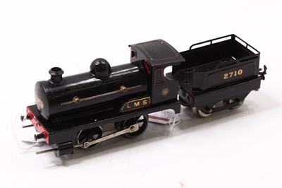 Lot 168 - 1924/5 Hornby clockwork No.1 loco & tender 0-4-...