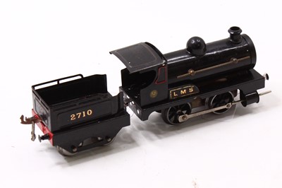 Lot 168 - 1924/5 Hornby clockwork No.1 loco & tender 0-4-...