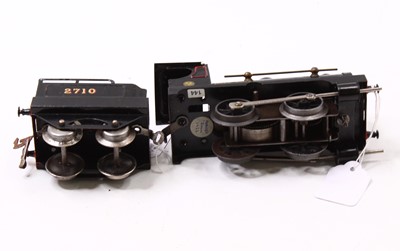 Lot 168 - 1924/5 Hornby clockwork No.1 loco & tender 0-4-...