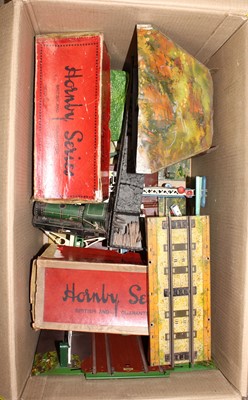 Lot 173 - One large box and one large tray containing...