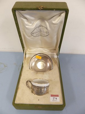 Lot 274 - An early 20th century Spanish silver porcelain...