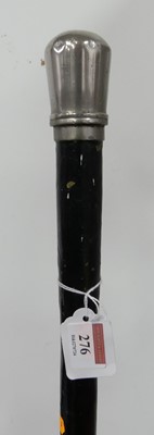 Lot 276 - An unusual black painted metal walking stick,...