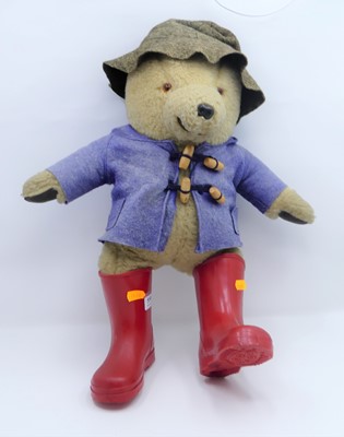 Lot 558 - A vintage stuffed Paddington Bear teddy-bear,...