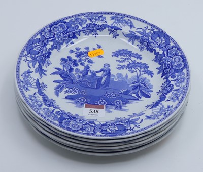 Lot 538 - A collection of six Spode blue and white...