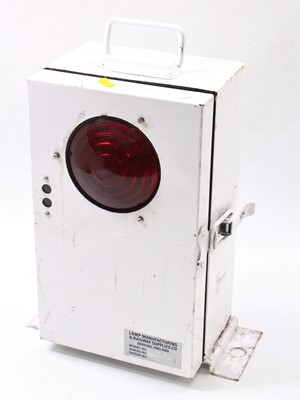 Lot 37 - A modern issue buffer stop lamp in white,...