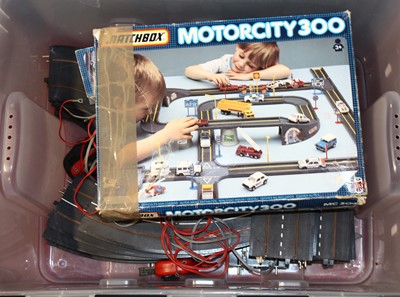 Lot 1674 - A box containing Scalextric related set and...