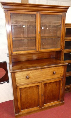 Lot 1155 - A mid-Victorian mahogany secretaire bookcase,...