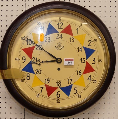 Lot 1161 - A reproduction RAF wall clock, with fusee...