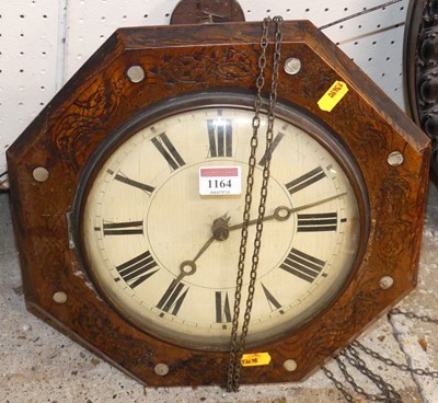 Lot 1164 - A 19th century walnut octagonal cased...