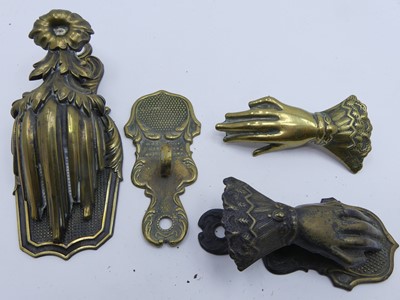 Lot 462 - A Victorian pressed metal letter clip, having...