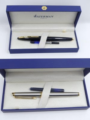 Lot 468 - A Waterman fountain pen having a black...