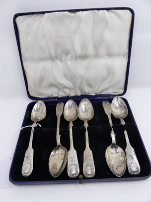 Lot 472 - A set of six Victorian silver grapefruit...