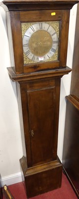 Lot 1185 - A provincial stained pine cased longcase clock,...