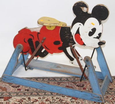 Lot 1203 - A vintage painted wood and metal child's...