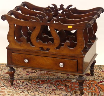 Lot 1210 - An early Victorian rosewood three-division...