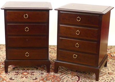 Lot 1230 - A pair of Stag Minstrel four drawer bedside...