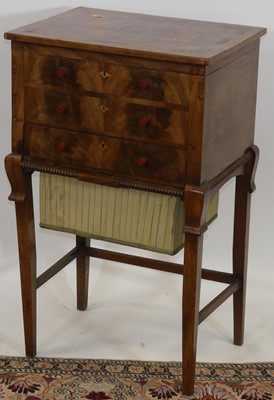 Lot 1243 - A circa 1830s flame mahogany and cross banded...