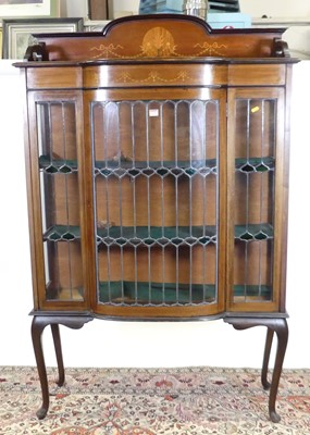 Lot 1339 - An Edwardian mahogany, floral satinwood inlaid...