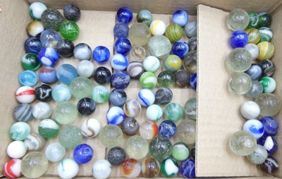 Lot 446 - A collection of vintage glass marbles