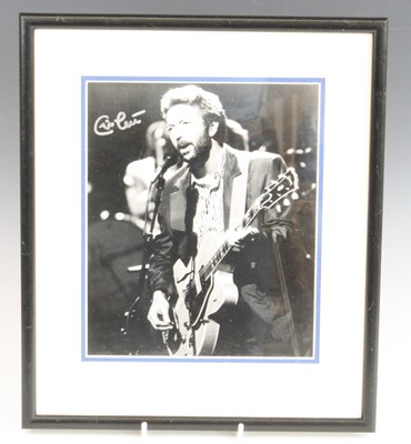 Lot 724 - Eric Clapton, (b.1945), a 22.5 x 18.5cm black...