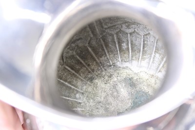 Lot 2066 - A Chinese export silver three-piece tea set,...