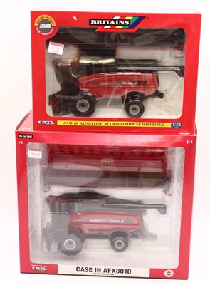 Lot 906 - 2x Britains ERTL1:32 scale Case IH AFX8010...