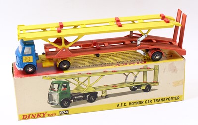 Lot 1200 - Dinky Toys No. 974 AEC Hoynor car transporter...