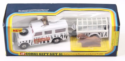 Lot 1479 - A Corgi Toys gift set 31 Safari Landrover &...