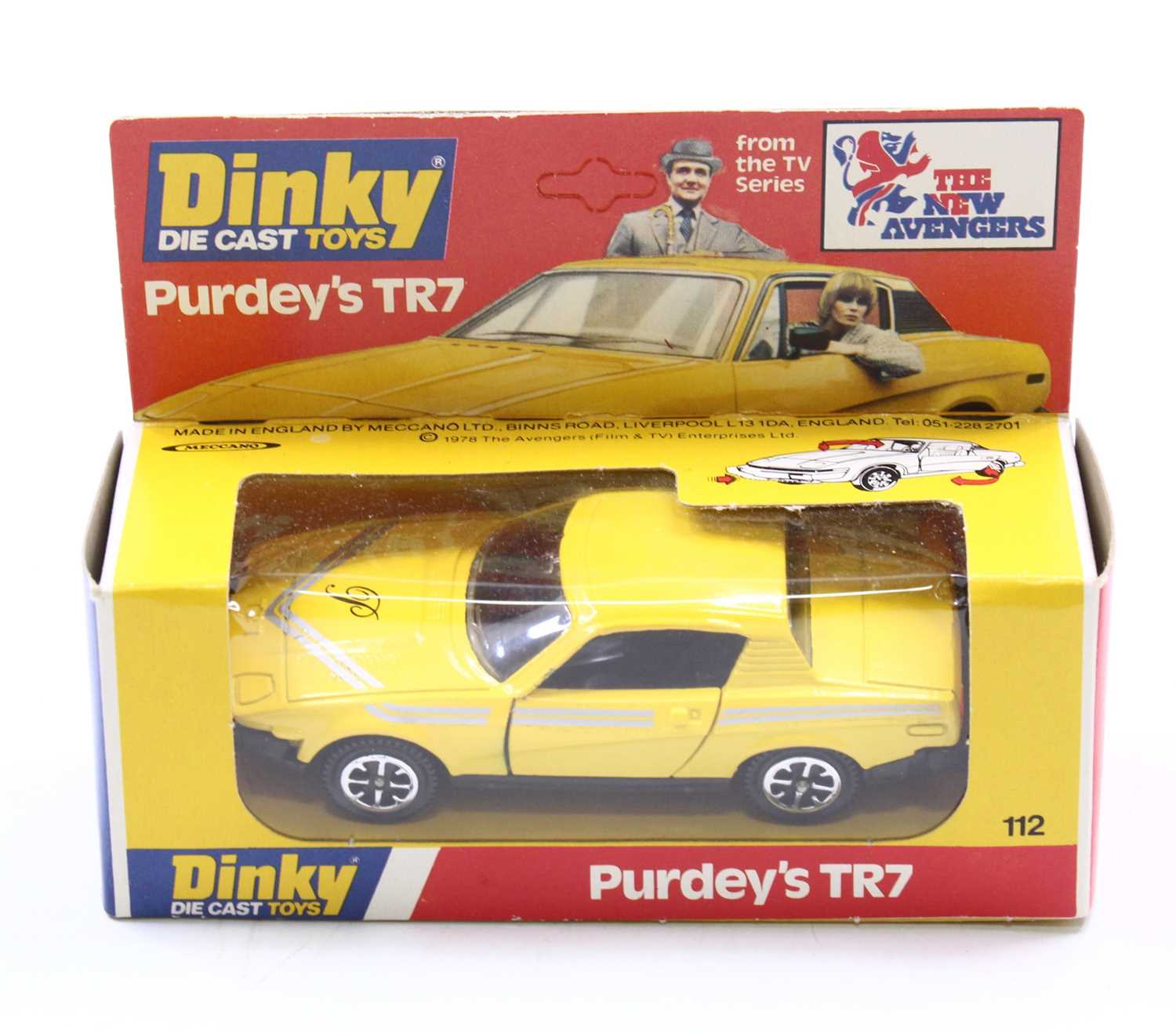 Lot 1219 - A Dinky Toys No. 112 Purdy's TR7 comprising...