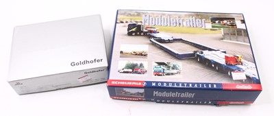 Lot 848 - 2x modern issue die-cast heavy haulage lorries,...