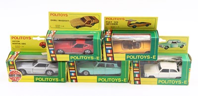 Lot 1614 - Politoys group of 5 Boxed Diecast models to...