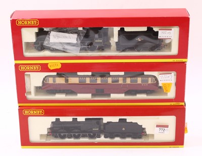 Lot 772 - 3x Hornby 00 gauge locos to include: ex LMS...