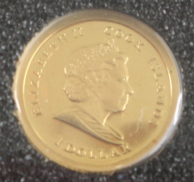 Lot 3116 - Cook Islands, 2008 gold one dollar, obv:...