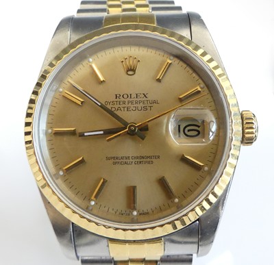 Lot 2392 - A gents bi-metal Rolex Oyster Perpetual...