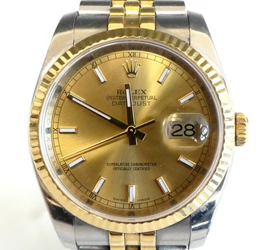 Lot 2391 - A gents bi-metal Rolex Oyster Perpetual...