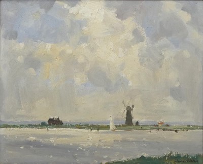 Lot 326 - Owen Waters (1916-2004) - Windmill on the...