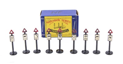 Lot 1668 - A Matchbox No. 4 road signs accessory pack,...