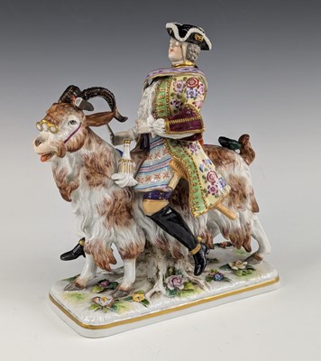 Lot 2068 - A Dresden porcelain figure of Count Bruhl's...