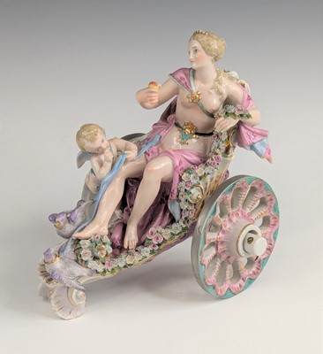 Lot 2069 - A German porcelain figure group of Venus and...