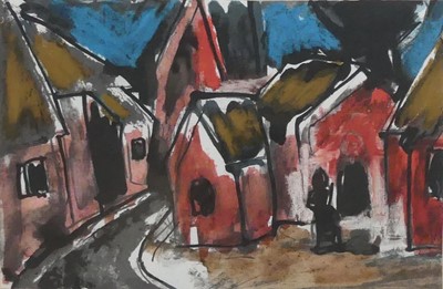 Lot 315 - Josef Herman OBE RA (1911-2000) - Village...