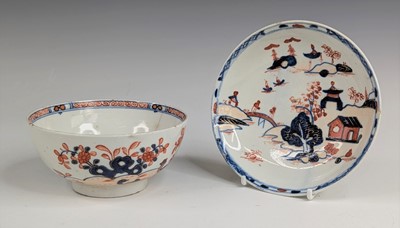 Lot 2043 - A Lowestoft porcelain saucer, circa 1780,...