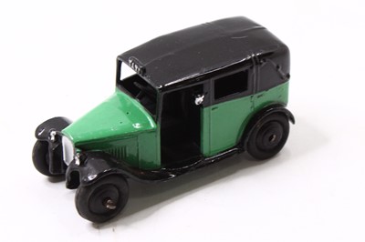 Lot 1280 - A Dinky Toys No. 36G Taxi, comprising green &...