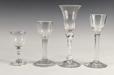 Lot 2079 - A collection of four drinking glasses, 18th...